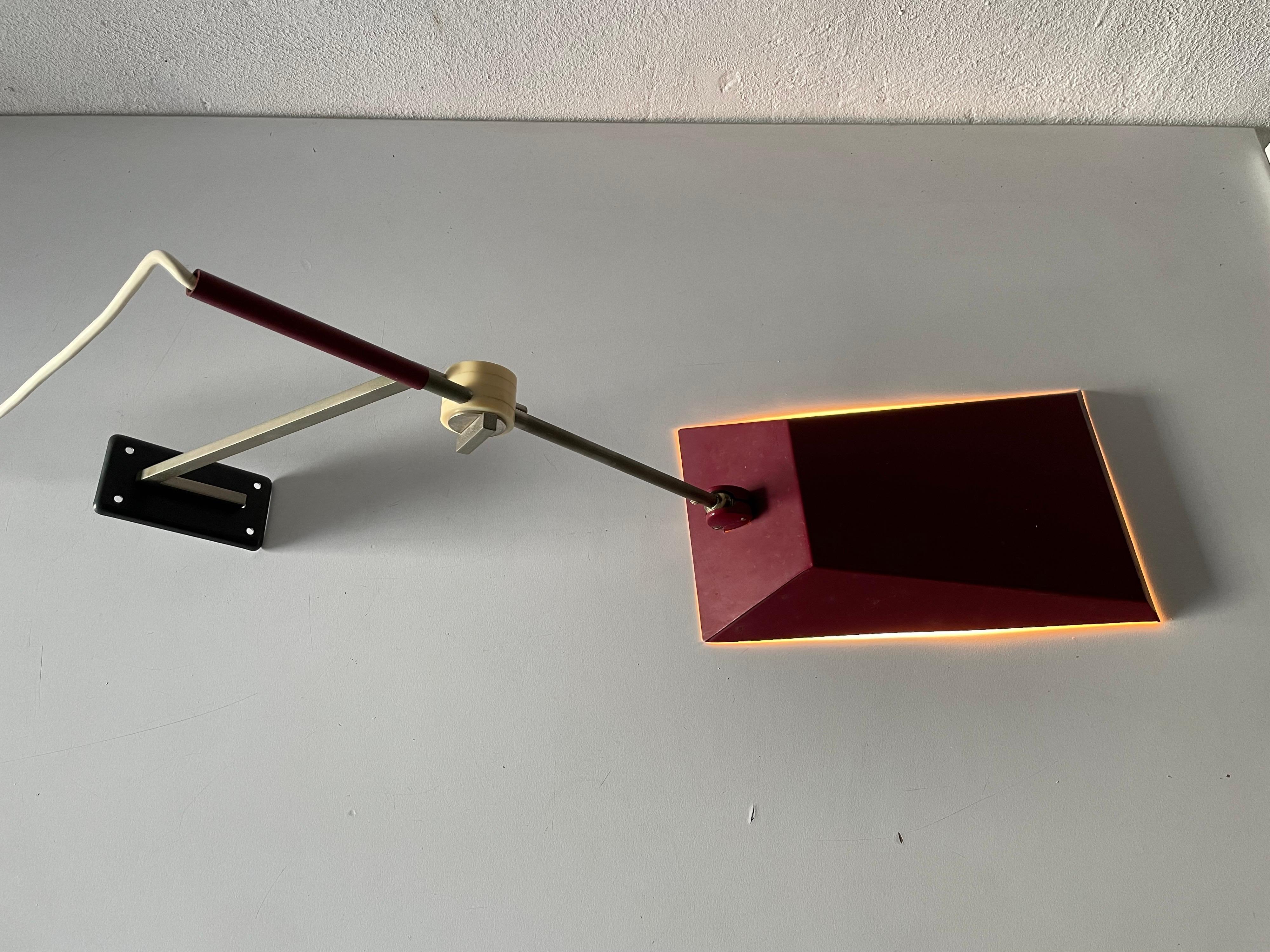 Geometric Shade Large Metal Task Wall Lamp by Kaiser Leuchten, 1970s, Germany For Sale 8