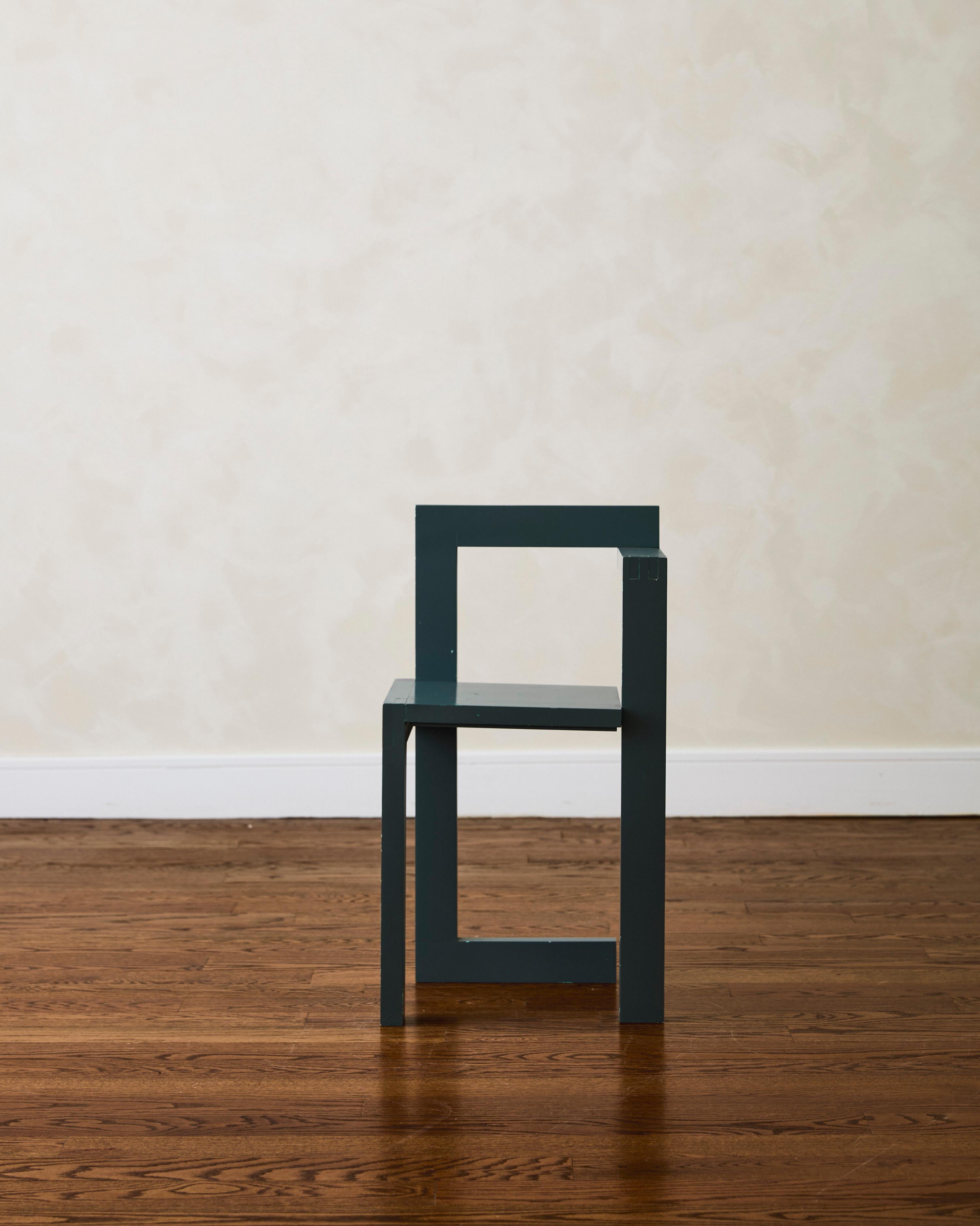 Geometric Side Chair in the manner of Gerrit Rietveld In Good Condition In New York, NY