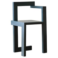 Sedia laterale geometrica alla maniera di Gerrit Rietveld
