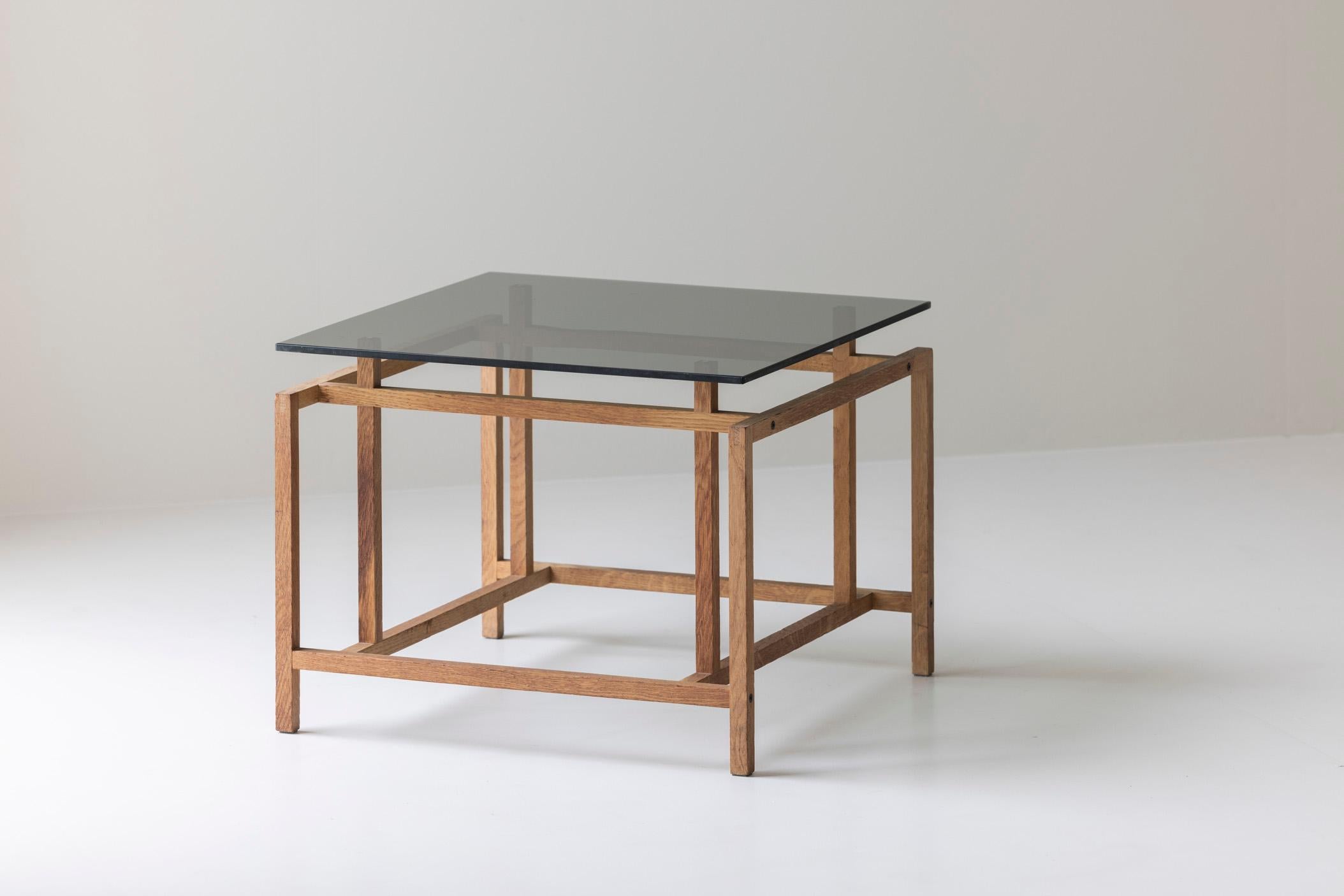 Scandinavian Modern Geometric side table by Henning Nørgaard for Komfort Møbler, DK 1970s. For Sale