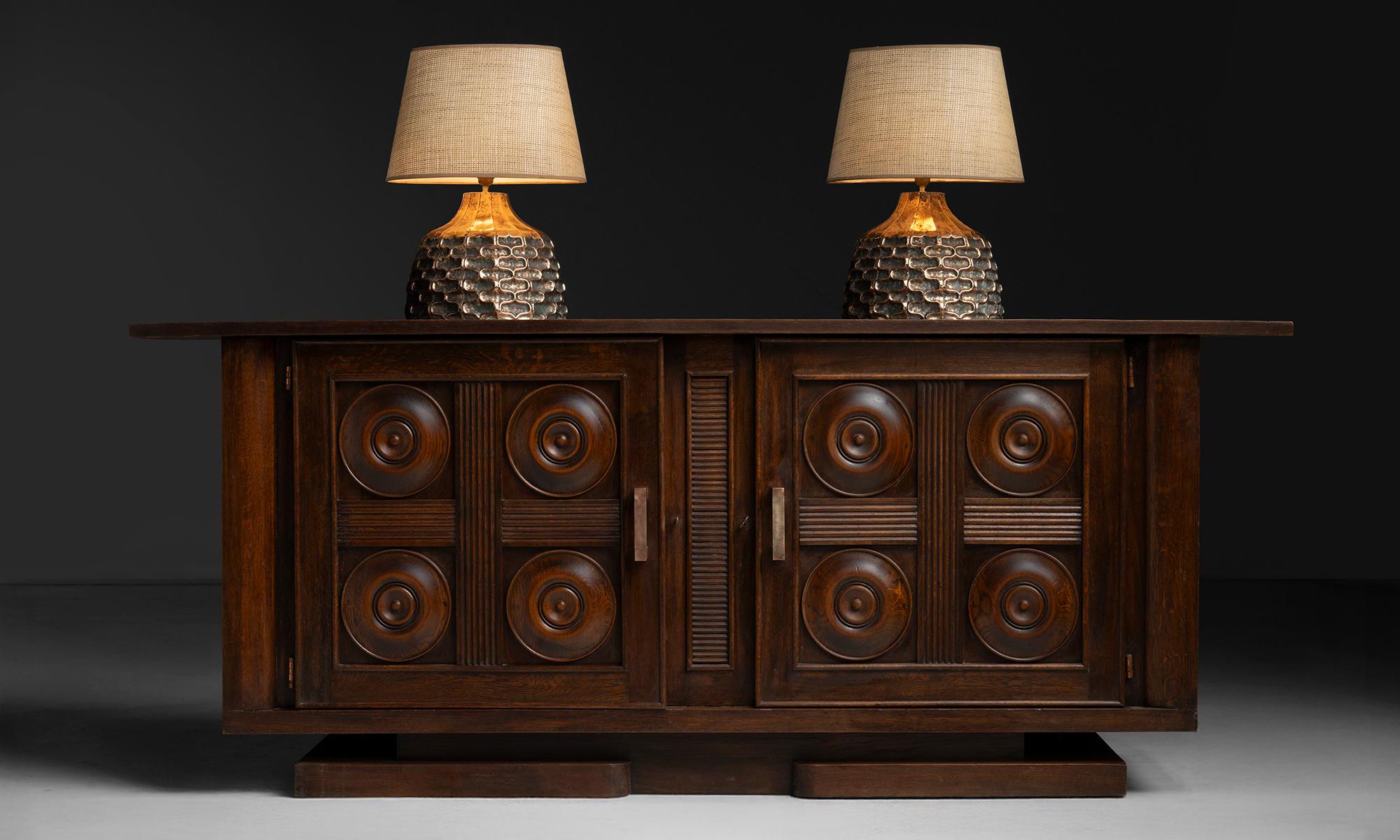 Geometric Sideboard, France circa 1940 (Französisch) im Angebot