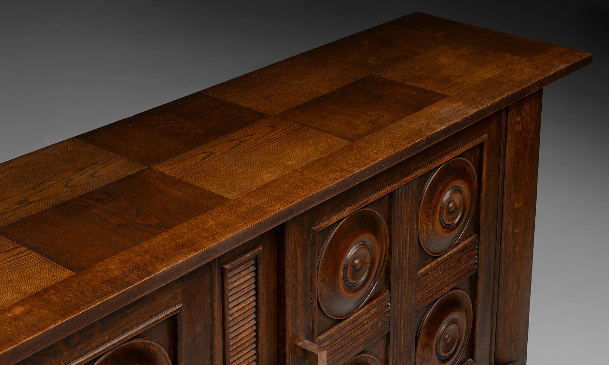 Geometric Sideboard, France circa 1940 (Holz) im Angebot