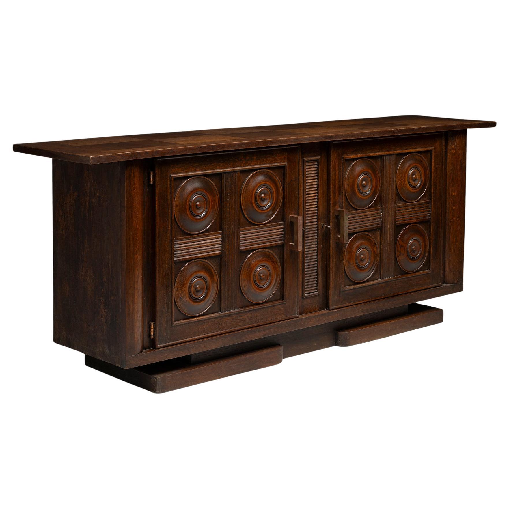 Geometric Sideboard, France circa 1940 im Angebot