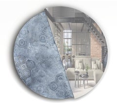 Geometric Silver Eclisse 1200 Round Mirror by Disain1971