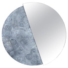 Geometric Silver Eclisse 1200 Round Mirror by Disain1971