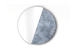 Geometric Silver Eclisse 900 Round Mirror by Disain1971