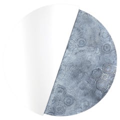 Geometric Silver Eclisse 900 Round Mirror by Disain1971