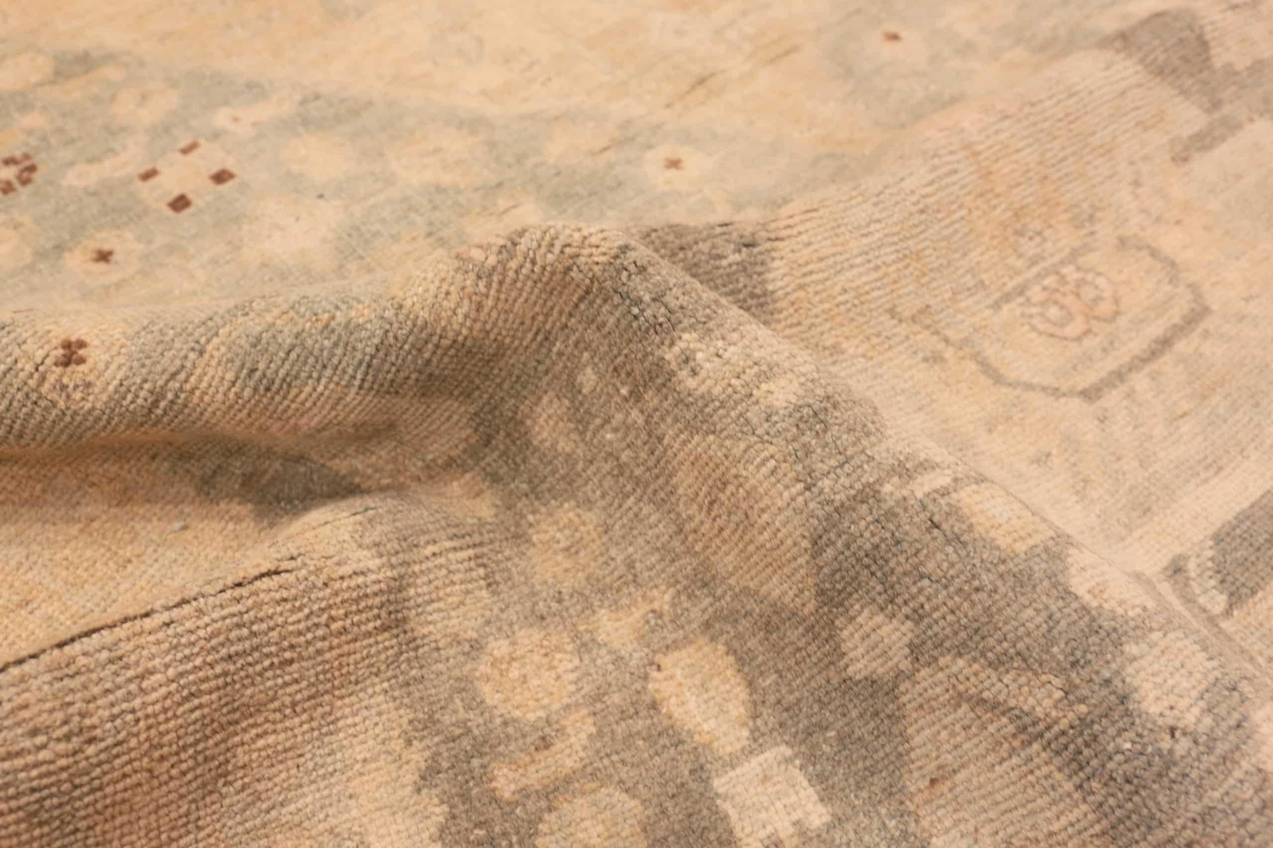 Geometrischer antiker persischer Bidjar-Teppich.4 ft 10 in x 8 ft 9 in (Handgeknüpft) im Angebot