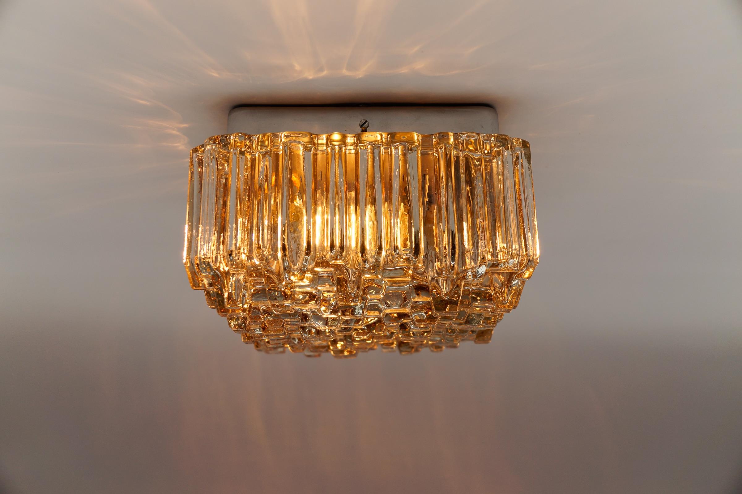 Lampada da parete a bolla geometrica in vetro fumé di Hoffmann Leuchten 1960s in vendita 1