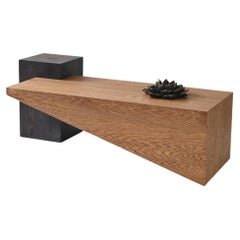Geometric Solid Wood Coffee Table by Tinella Studio – Two-Tone Sculptural Design