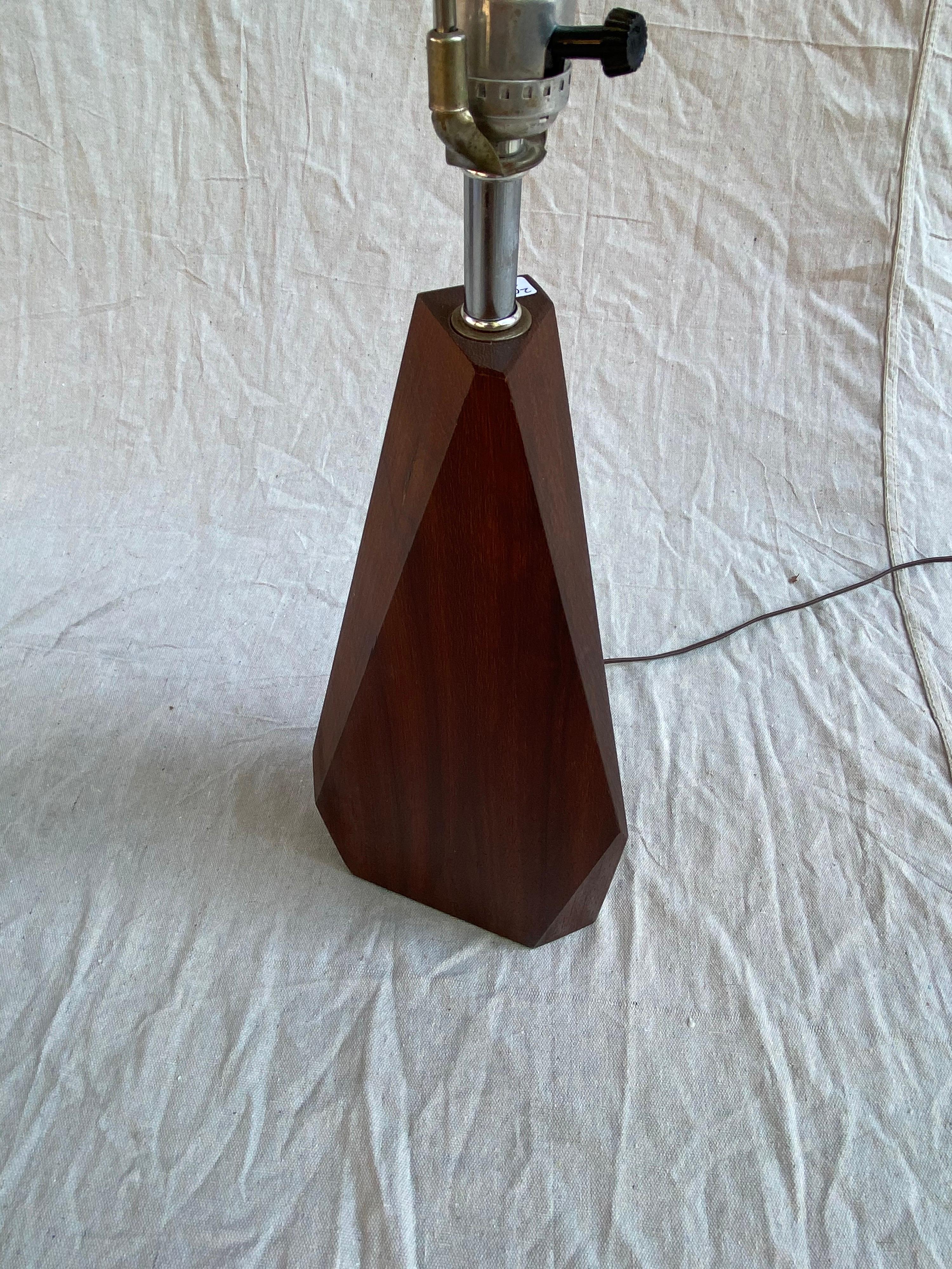 geometric wood lamp