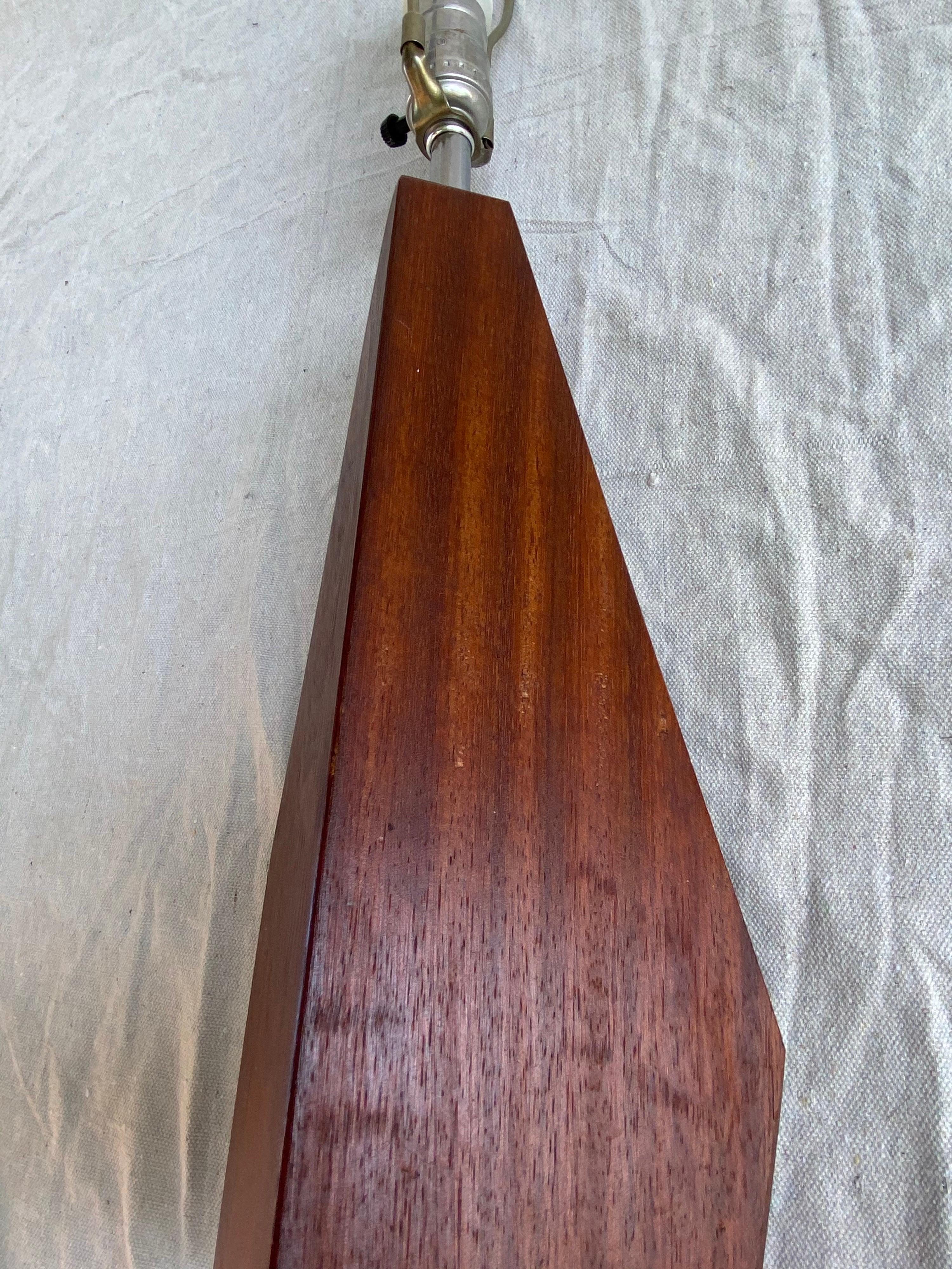 American Geometric Solid Wood Table Lamp