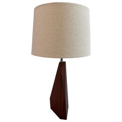 Geometric Solid Wood Table Lamp