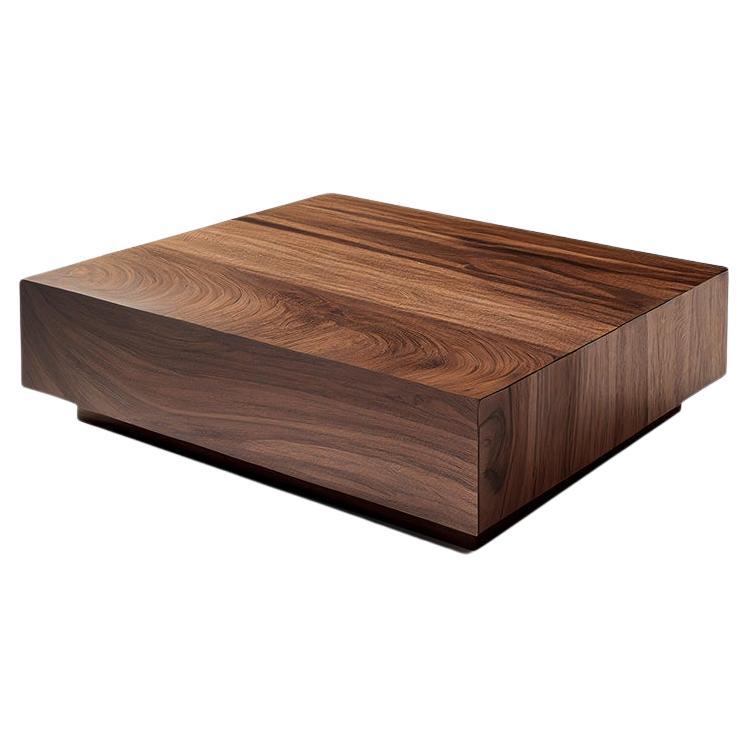 Geometric Square Coffee Table, Walnut Veneer, Basa by Nono For Sale