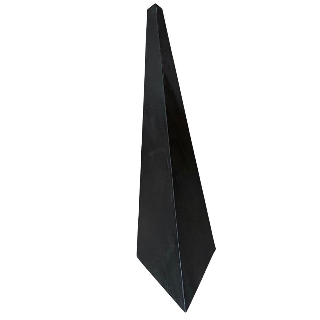Black Steel Geometric Abstract Sculpture

Hollow with open bottom and small opening at the top

 Origin Unknown

     Height: 35