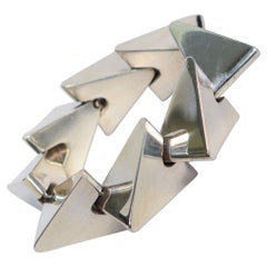Geometric Sterling Bracelet by Bent Knudsen