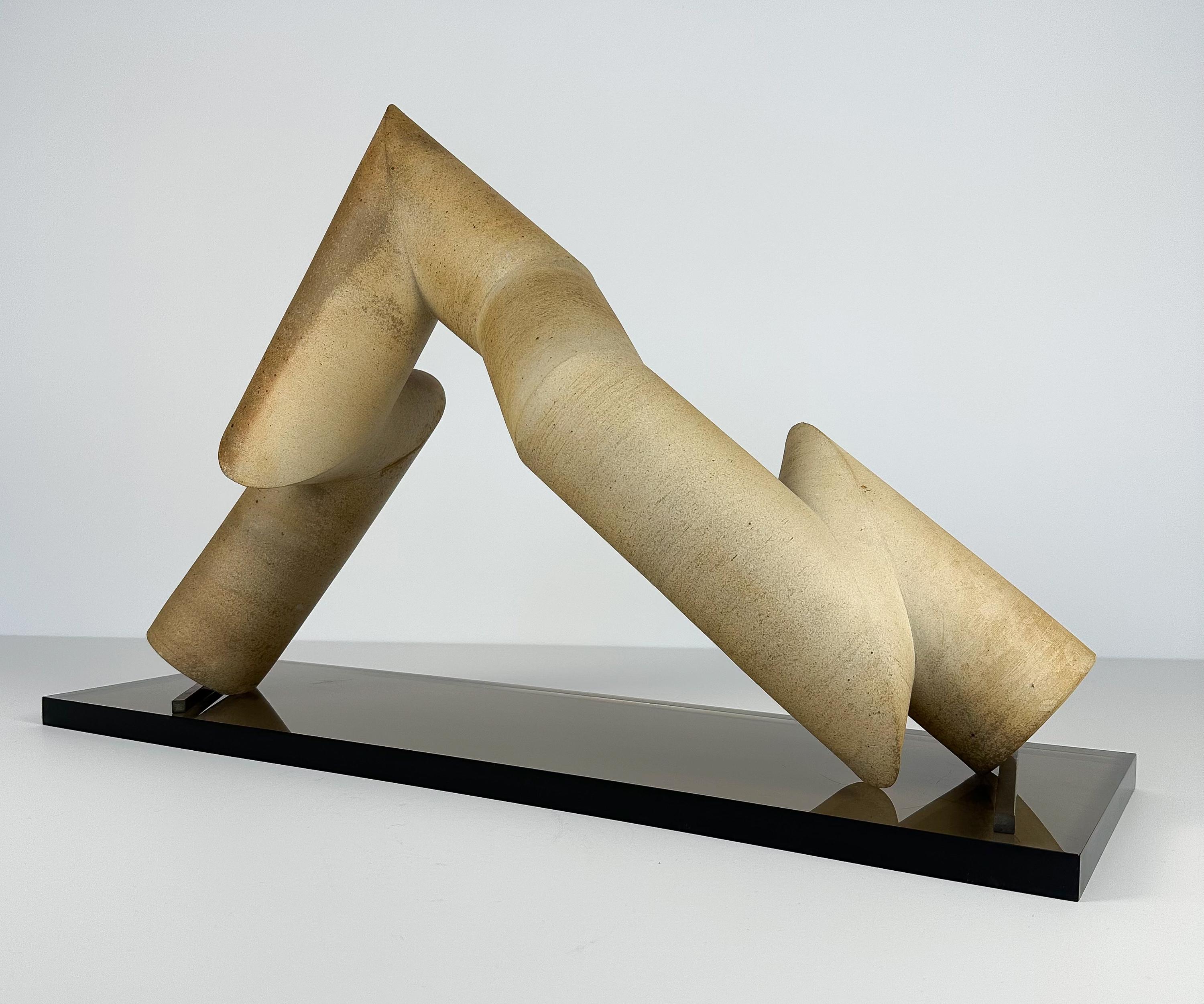 Modern Geometric Stoneware Pottery Sculpture by Gordon Orear