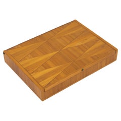 Geometric Straw Marquetry Box attributed to Jean Michel Frank, circa 1930