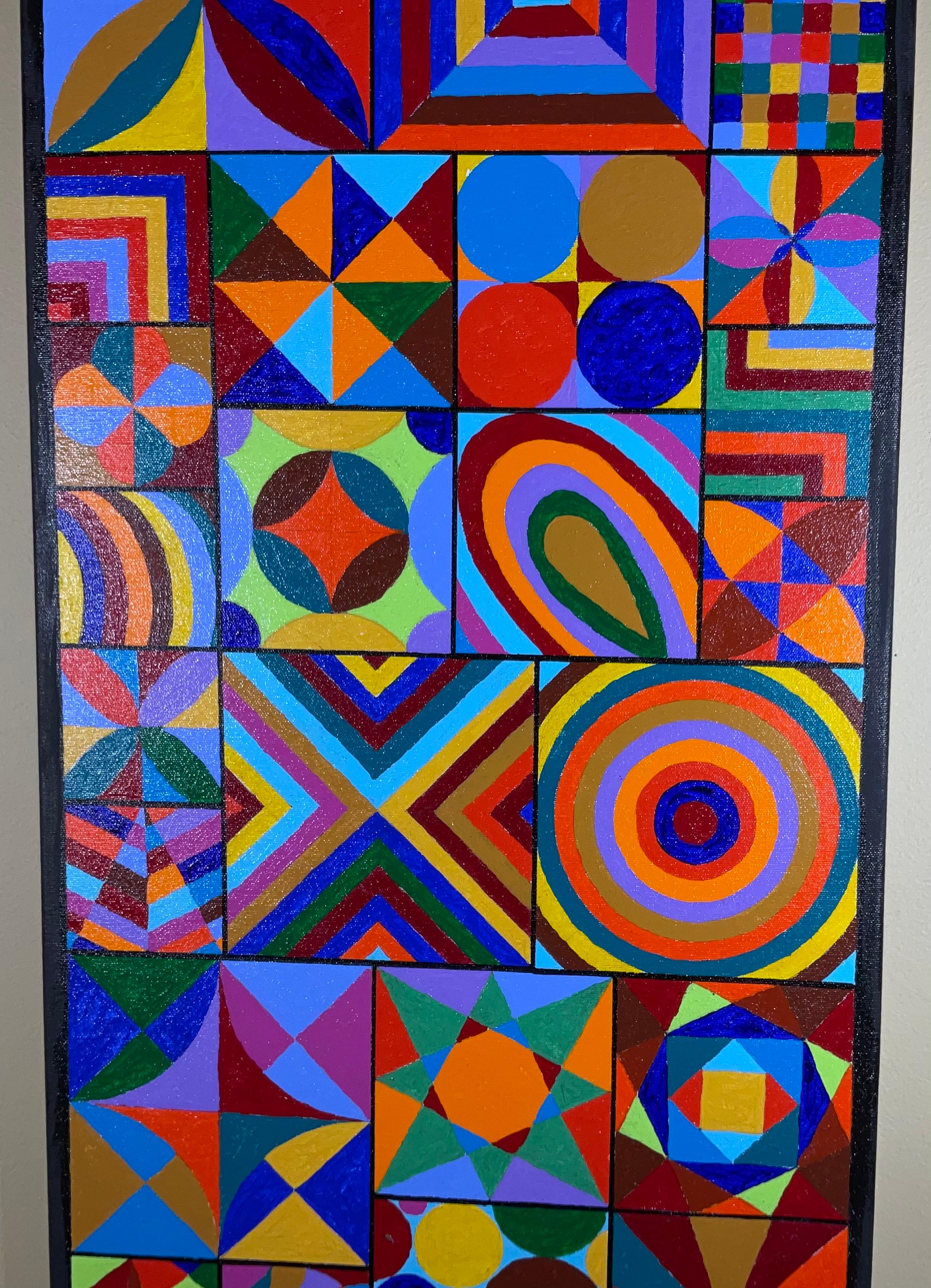 Hand-Painted Geometric Style by Artist Stanley Brundage