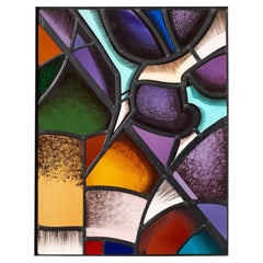 Panneau de verre teinté de style géométrique de Goddard & Gibbs
