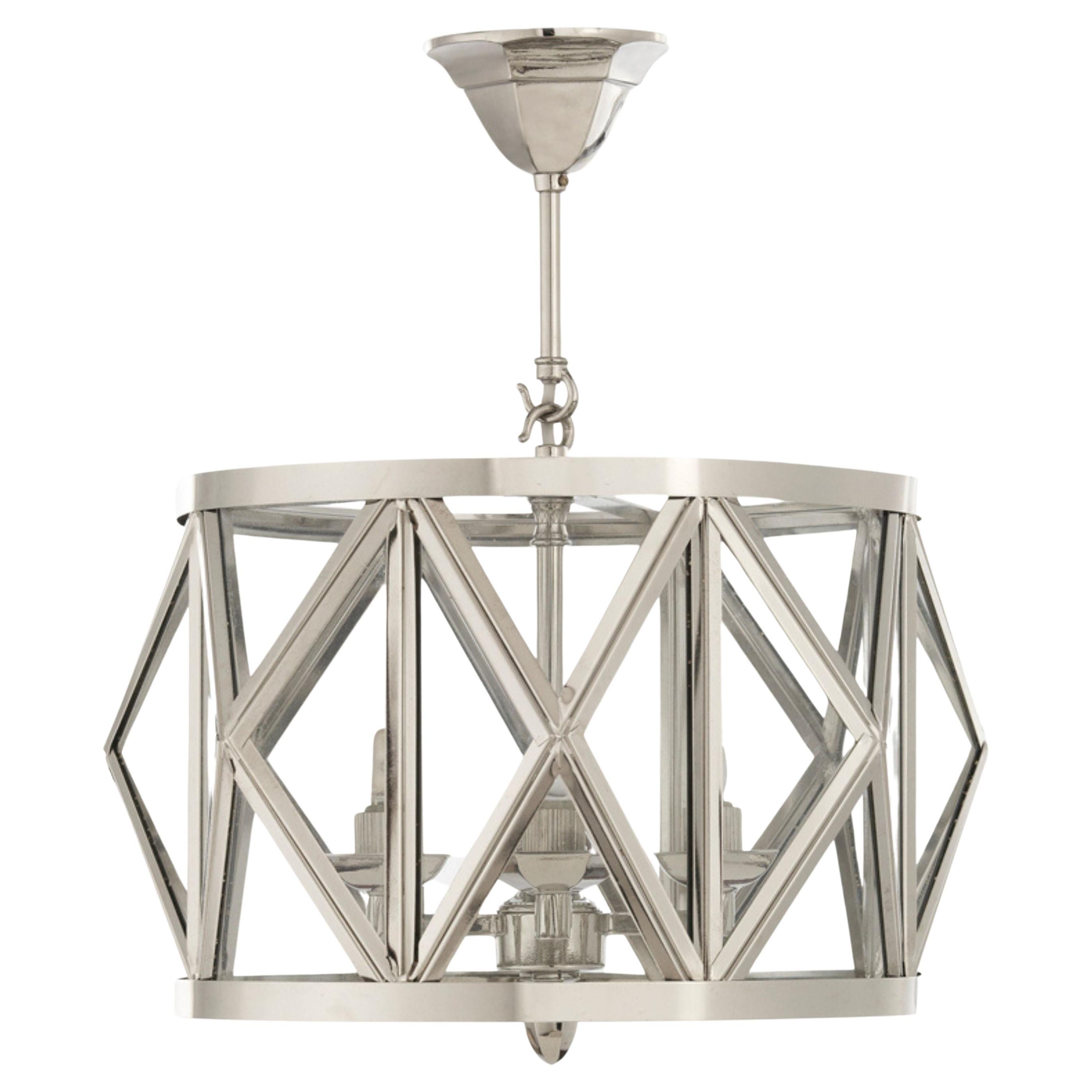 Geometric Suspension in Nickel Brass For Sale