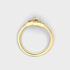 Geometric Symphony Moisanite Ring 925 Sterling Silver Minimalist Engagement Ring