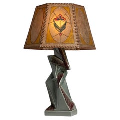 Geometric Table Lamp, Czech circa 1950