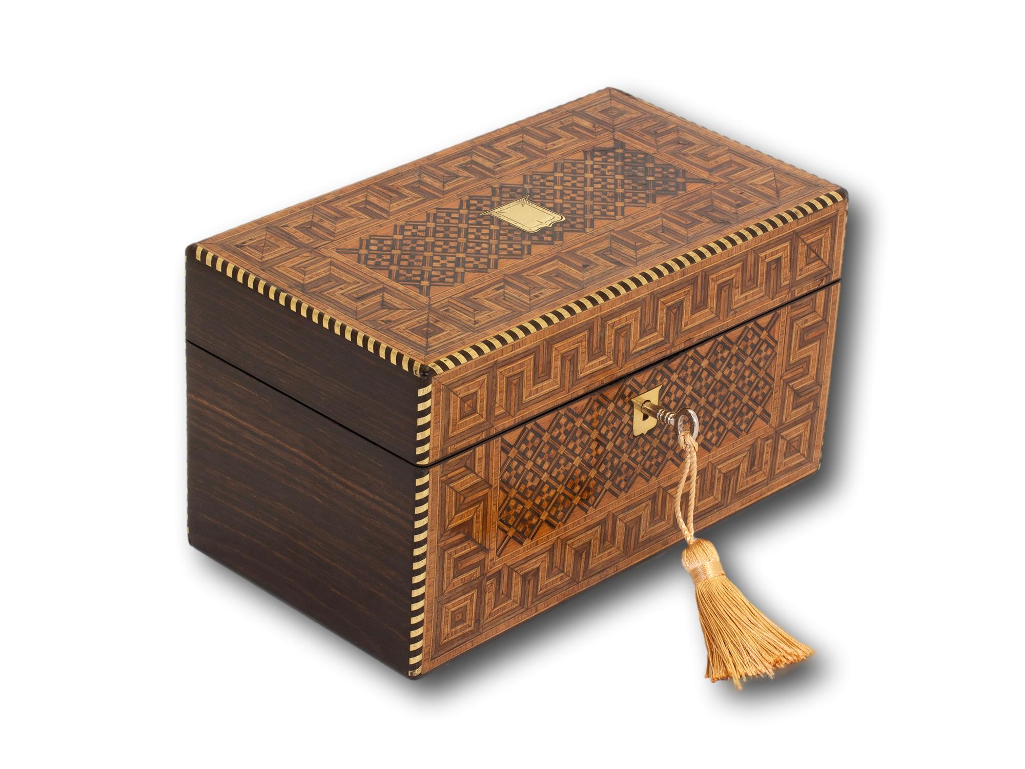 High Victorian Geometric Tea Caddy