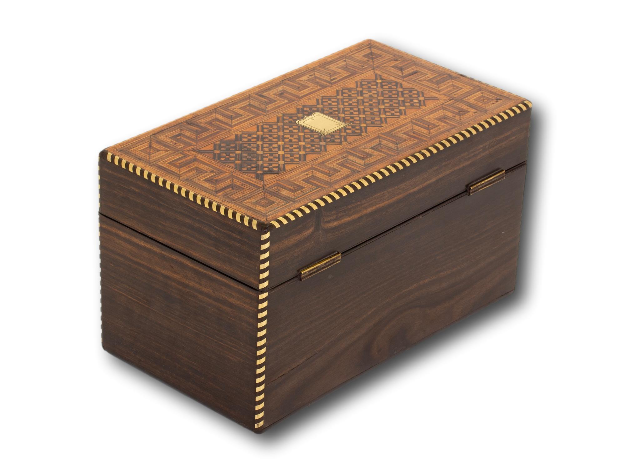 British Geometric Tea Caddy