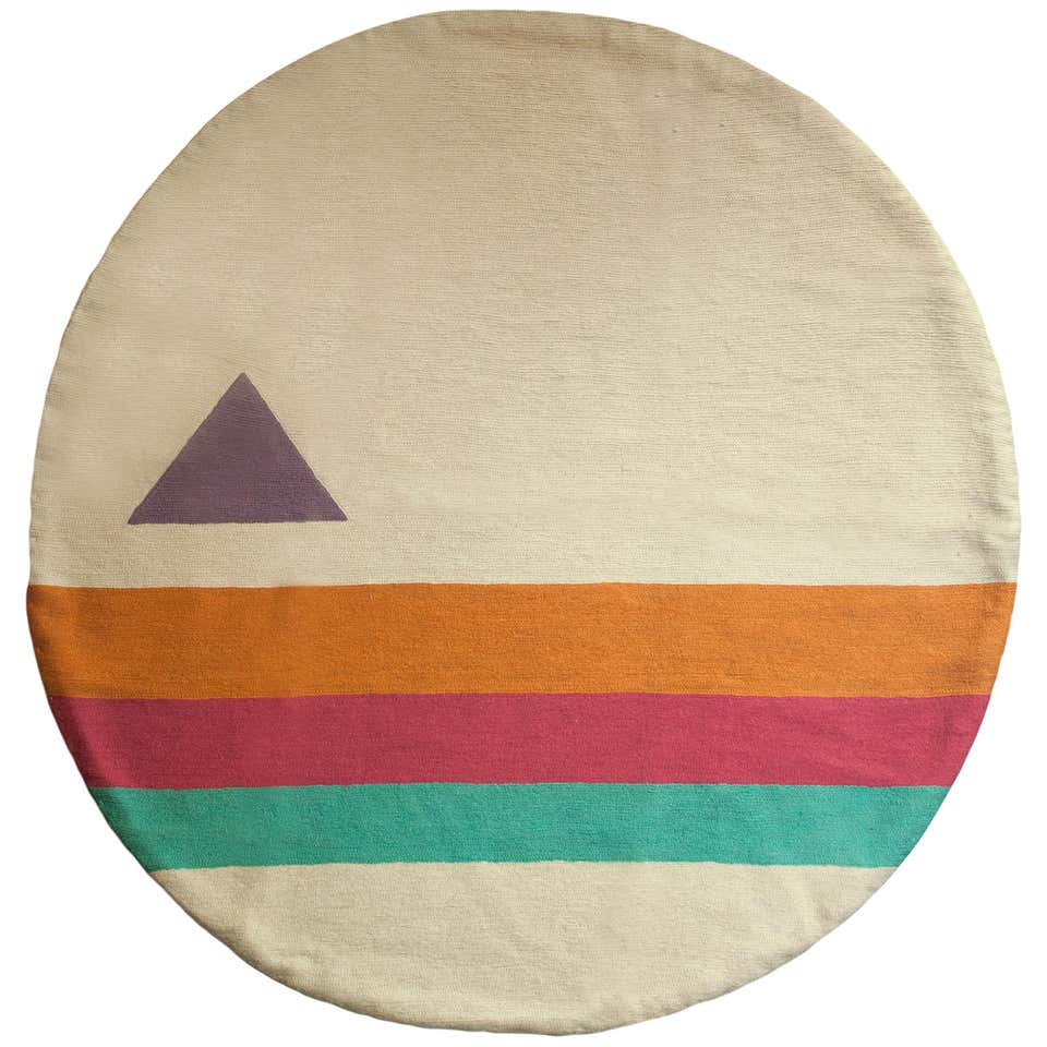 Geometric Round Rug - 5 For Sale on 1stDibs | round geometric rug ...
