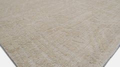 Geometric tone on tone Ivory/beige Wool Rug 9'9''x13'4''