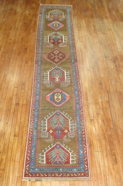 Geometric Tribal Antique Early 20th Century Runner