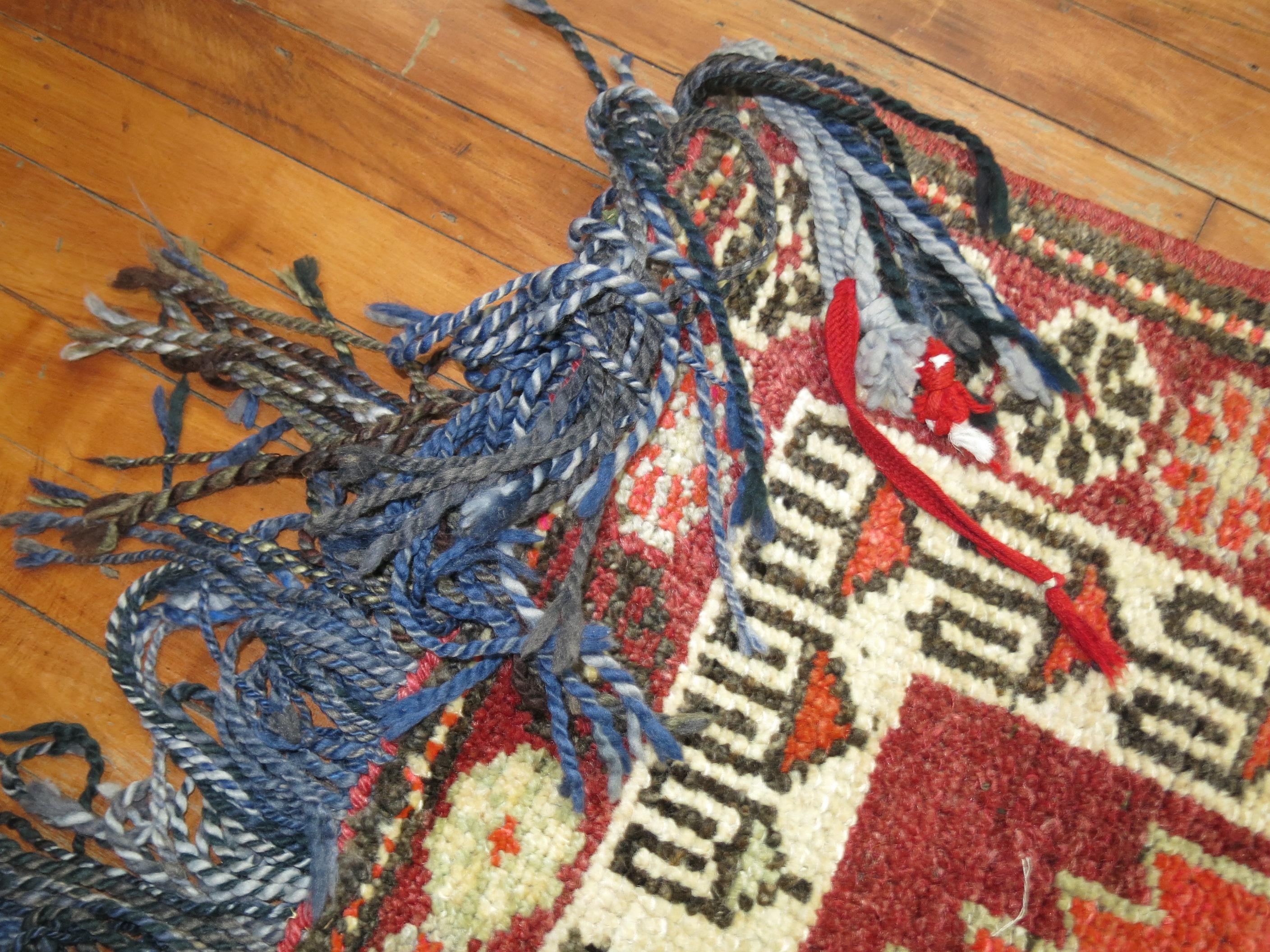 Gothic Revival Zabihi Collection Geometric Turkish Anatolian  Runner For Sale