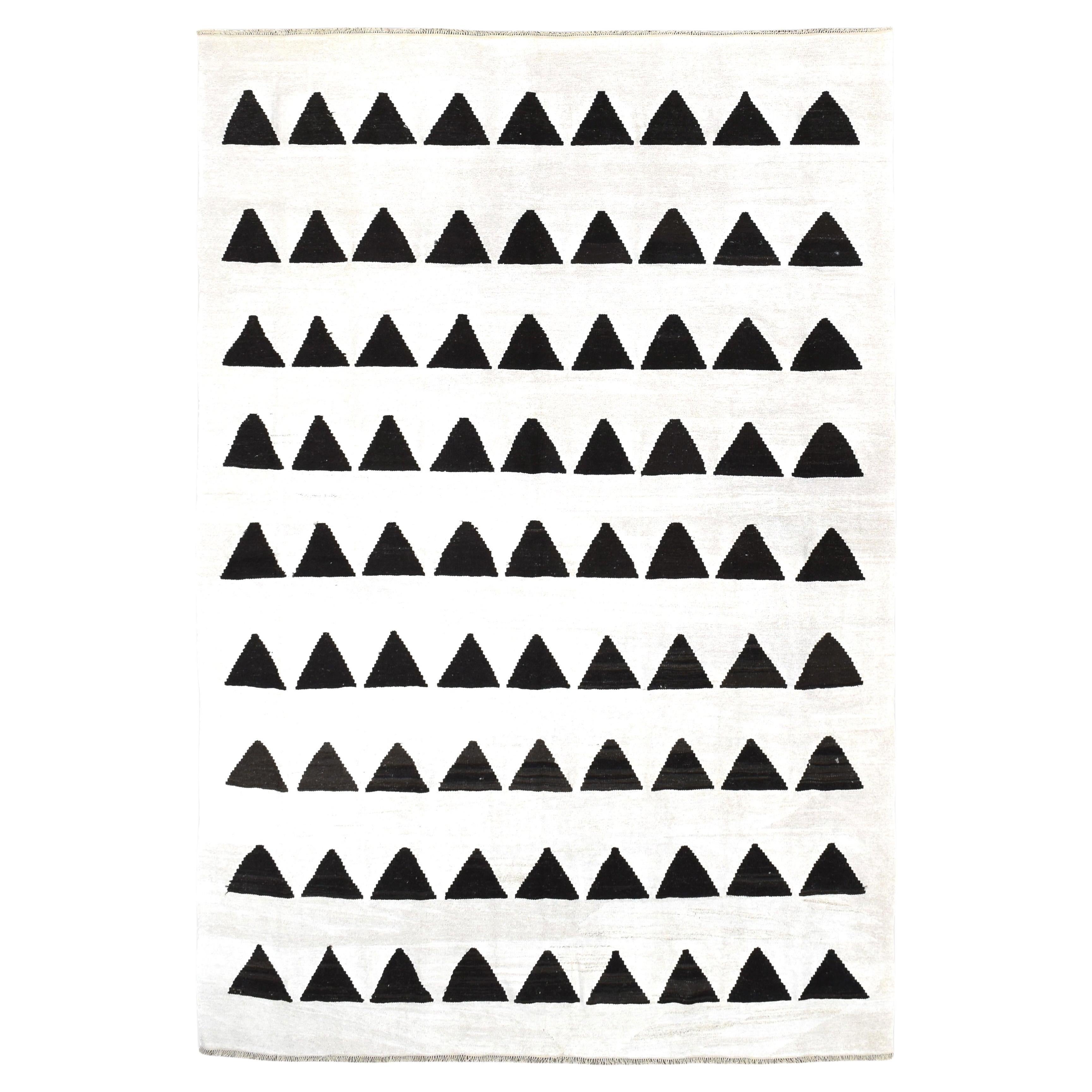 Geometric Turkish Hemp Kilim 8'5''x12'2''