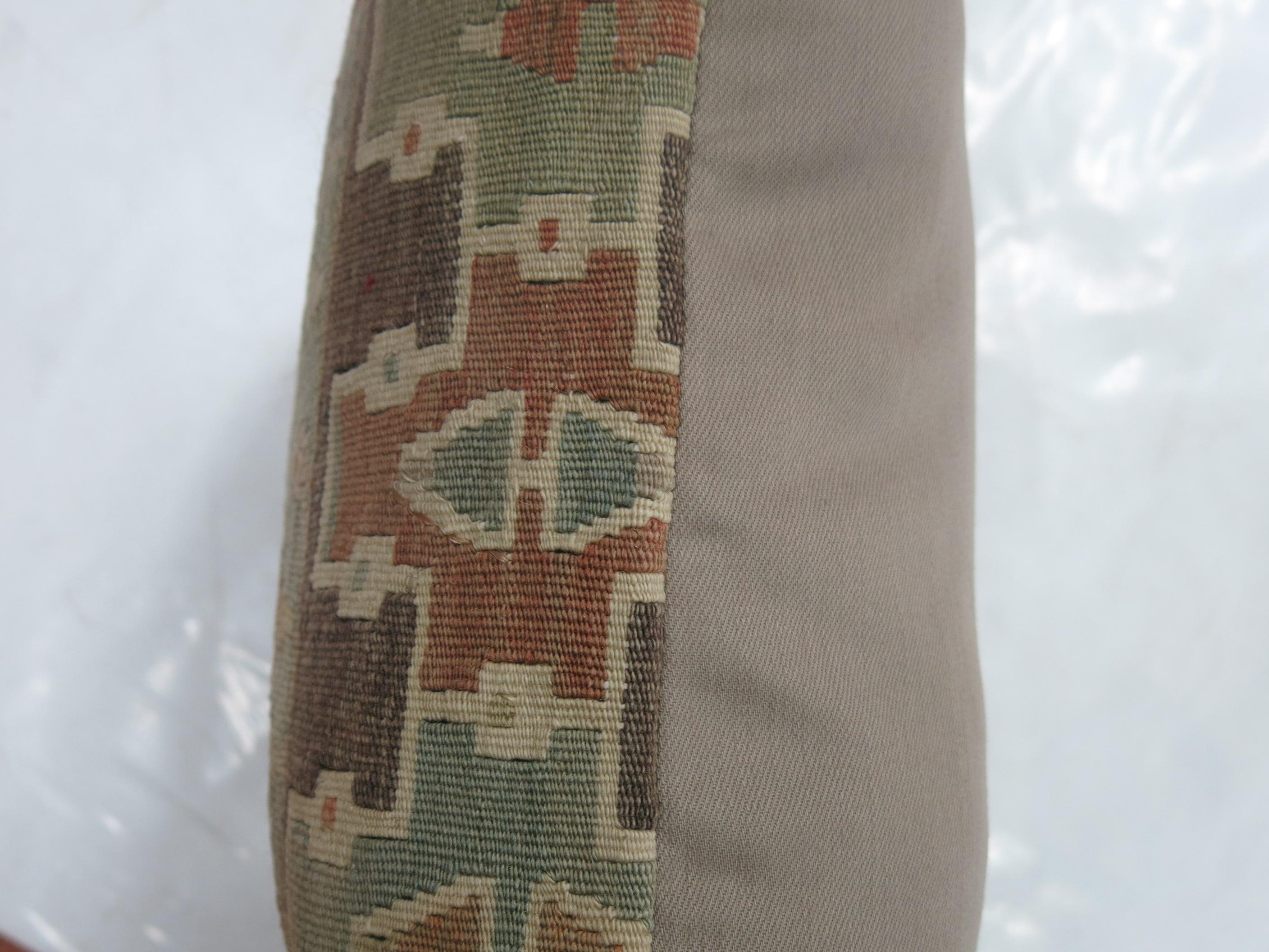 Geometric Turkish Kilim Pillow In Good Condition For Sale In New York, NY