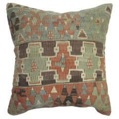 Vintage Geometric Turkish Kilim Pillow