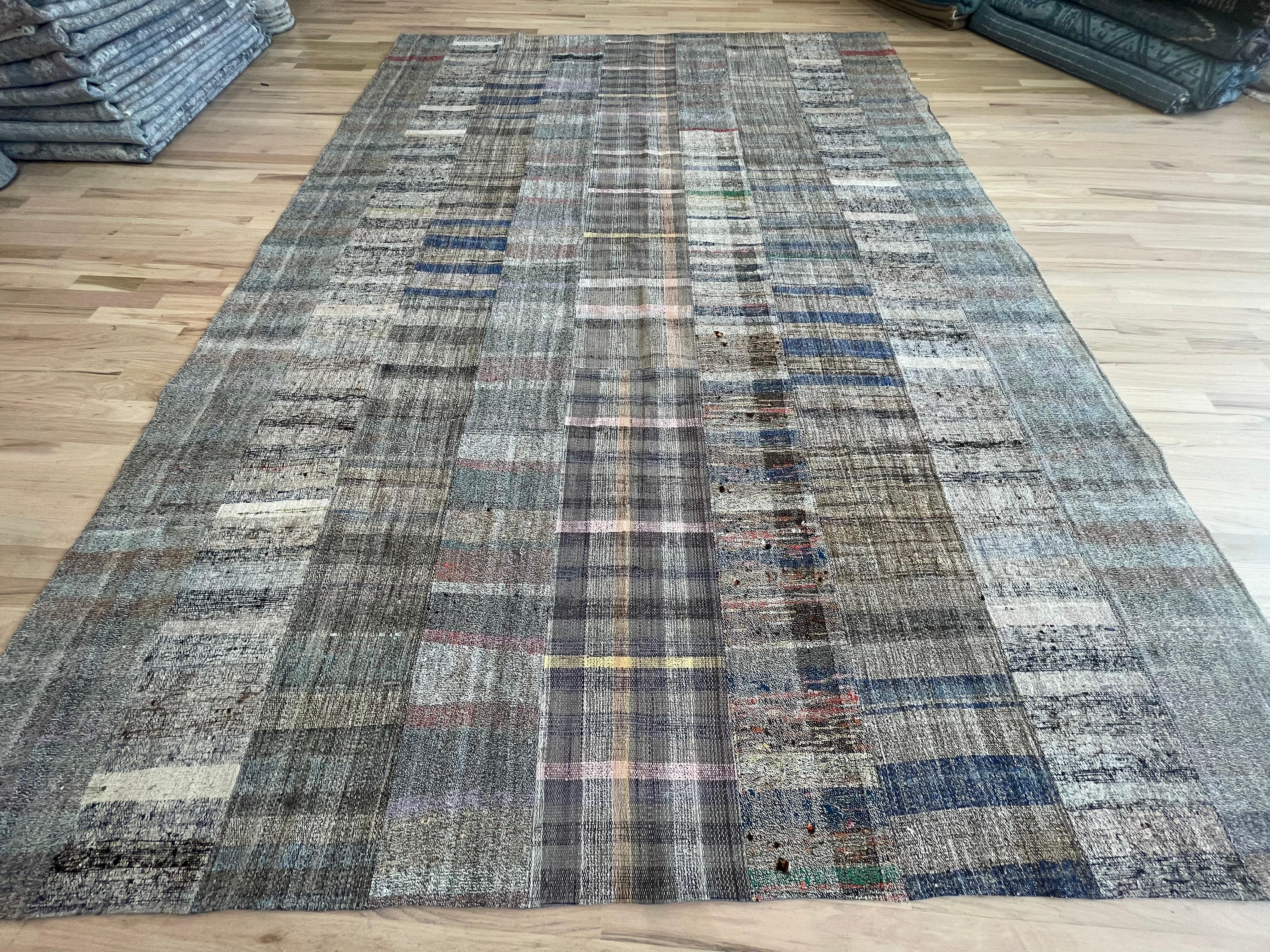 Contemporary Geometric Turkish Rug  For Sale