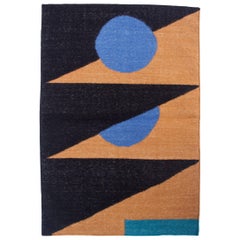 Geometric Vera Triangle Handwoven Modern Wool Rug, Carpet and Durrie