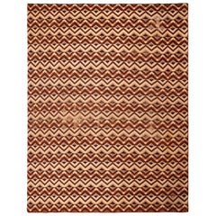 Geometric Vintage French Art Deco Area Rug. Size: 11 ft 10 in x 15 ft 2 in