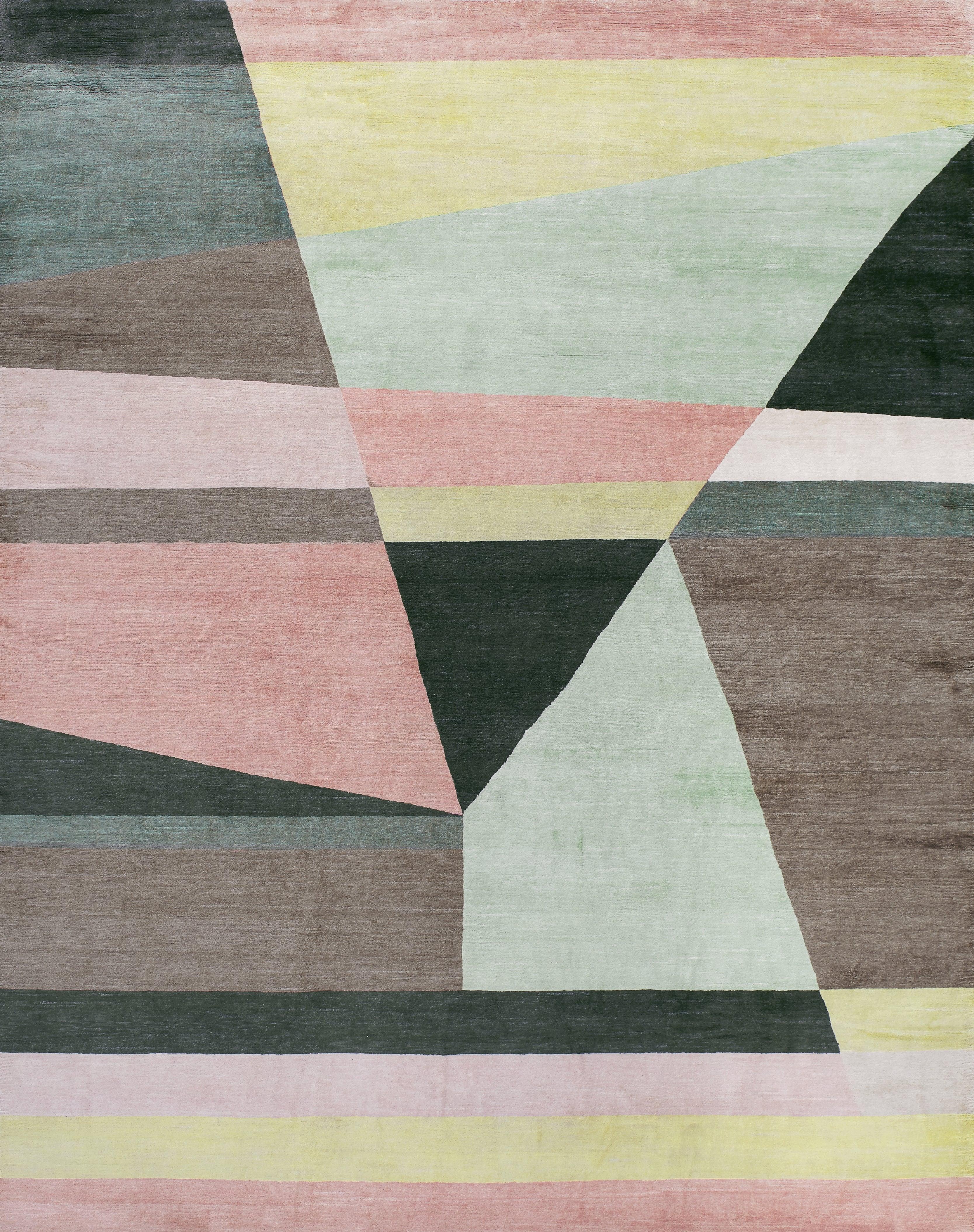 Geometric Vision Rug by Ilaria Ferraro In New Condition For Sale In Milan, Lombardy