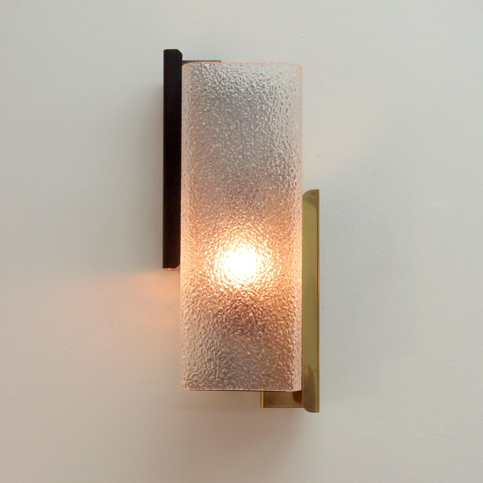 Brass Geometric Wall Light by Arlus