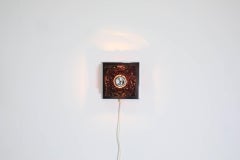 Geometric Wall or Ceiling Sconce with Layered Amethyst Glass on Chrome base