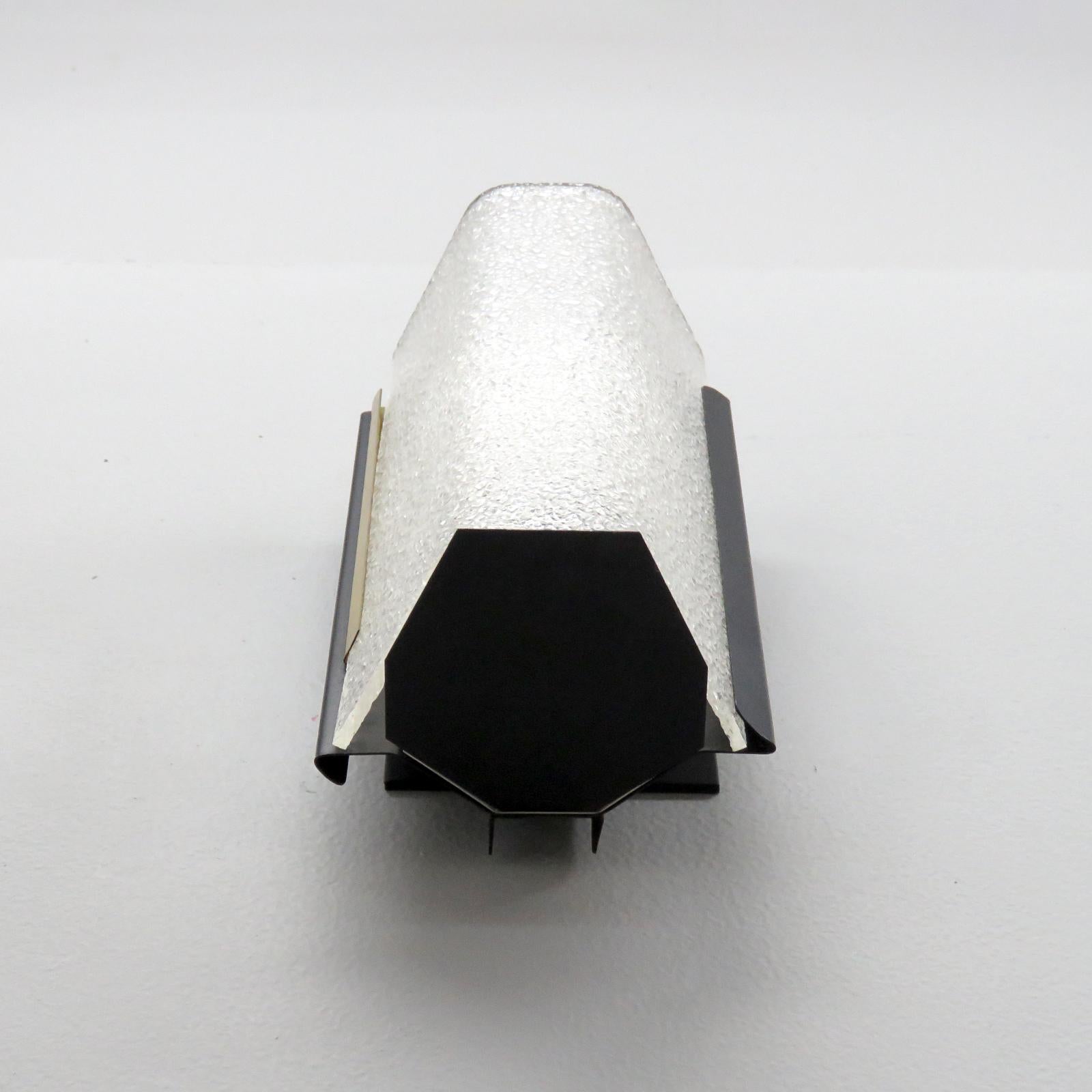 Enameled Geometric Wall Sconce by Arlus For Sale