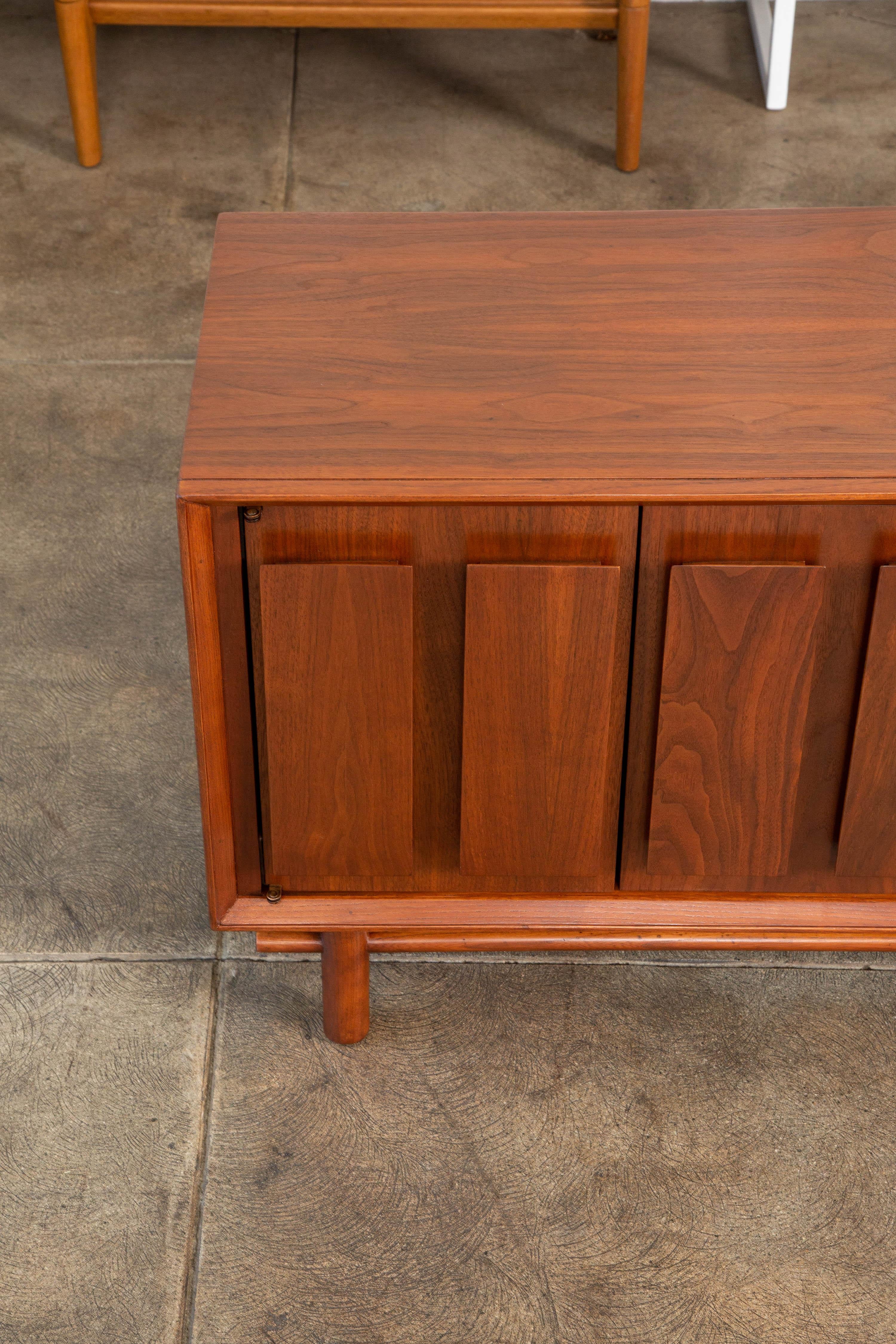 Geometric Walnut Credenza by Lane 4