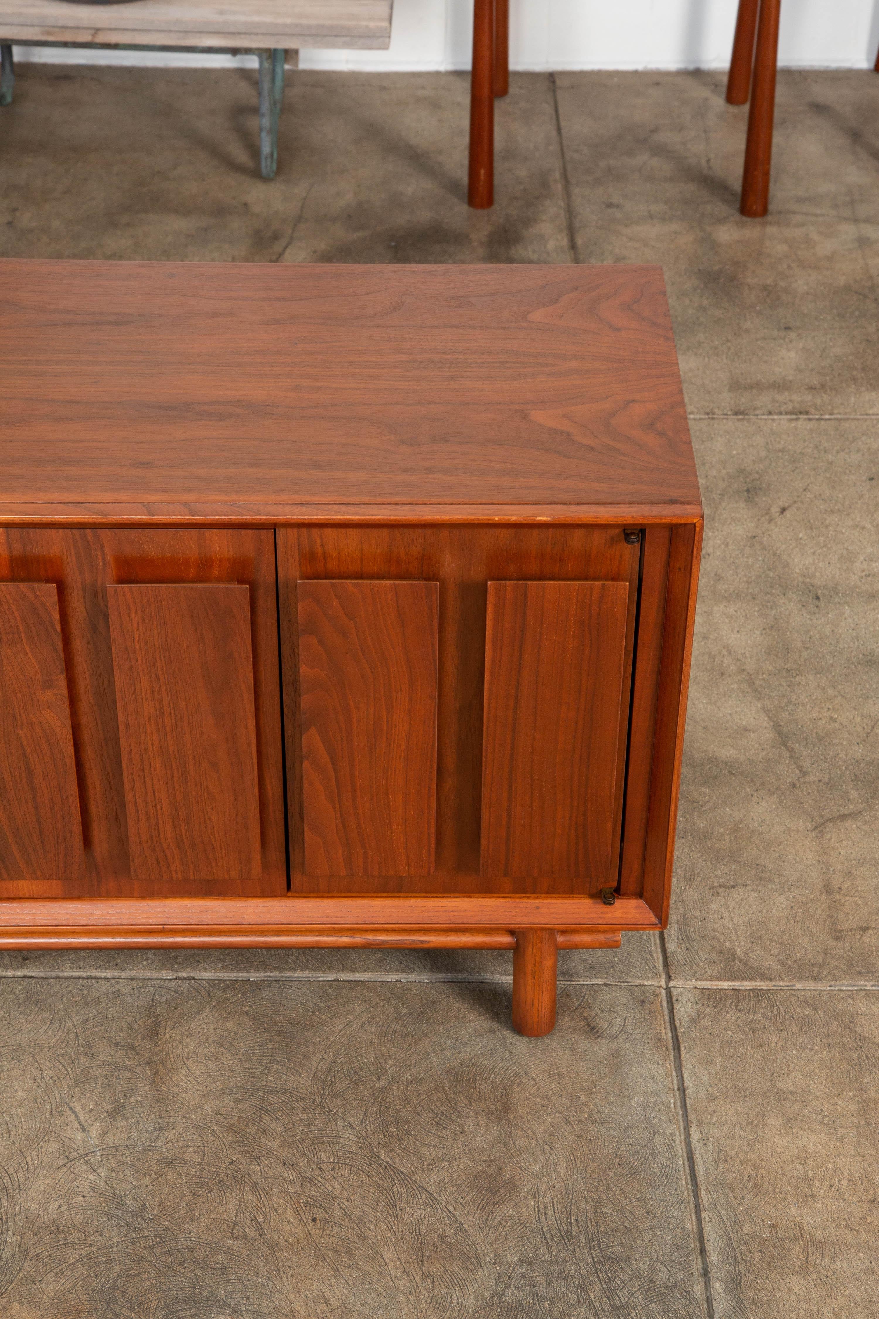 Geometric Walnut Credenza by Lane 5