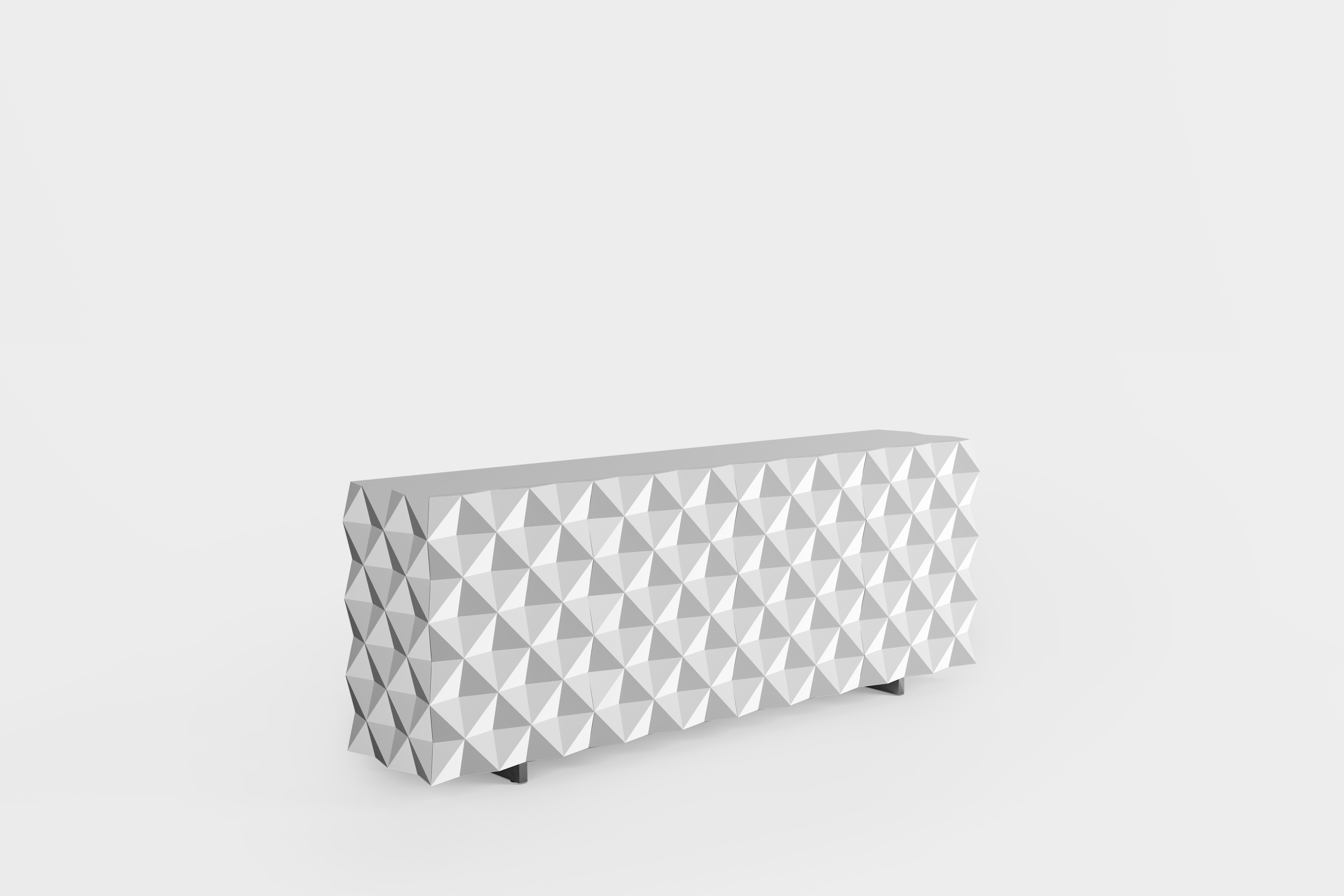 Sideboard in Felsenform, Anrichte, Konsole in Weiß von Joel Escalona im Zustand „Neu“ im Angebot in Ciudad de México, CDMX