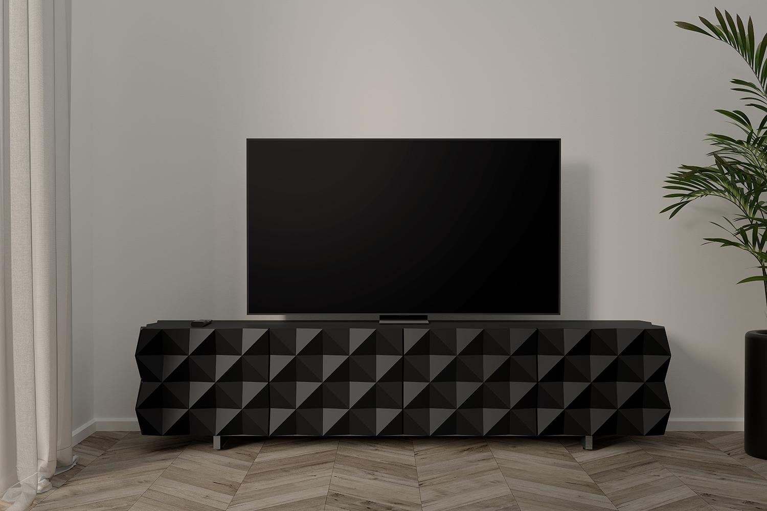 Mueble TV, mueble multimedia y credenza Rocky en blanco by Joel Escalona en venta 5