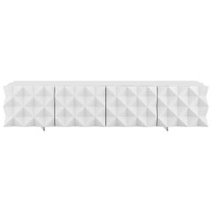 Geometric White TV Cabinet from Rocky Collection by Joel Escalona