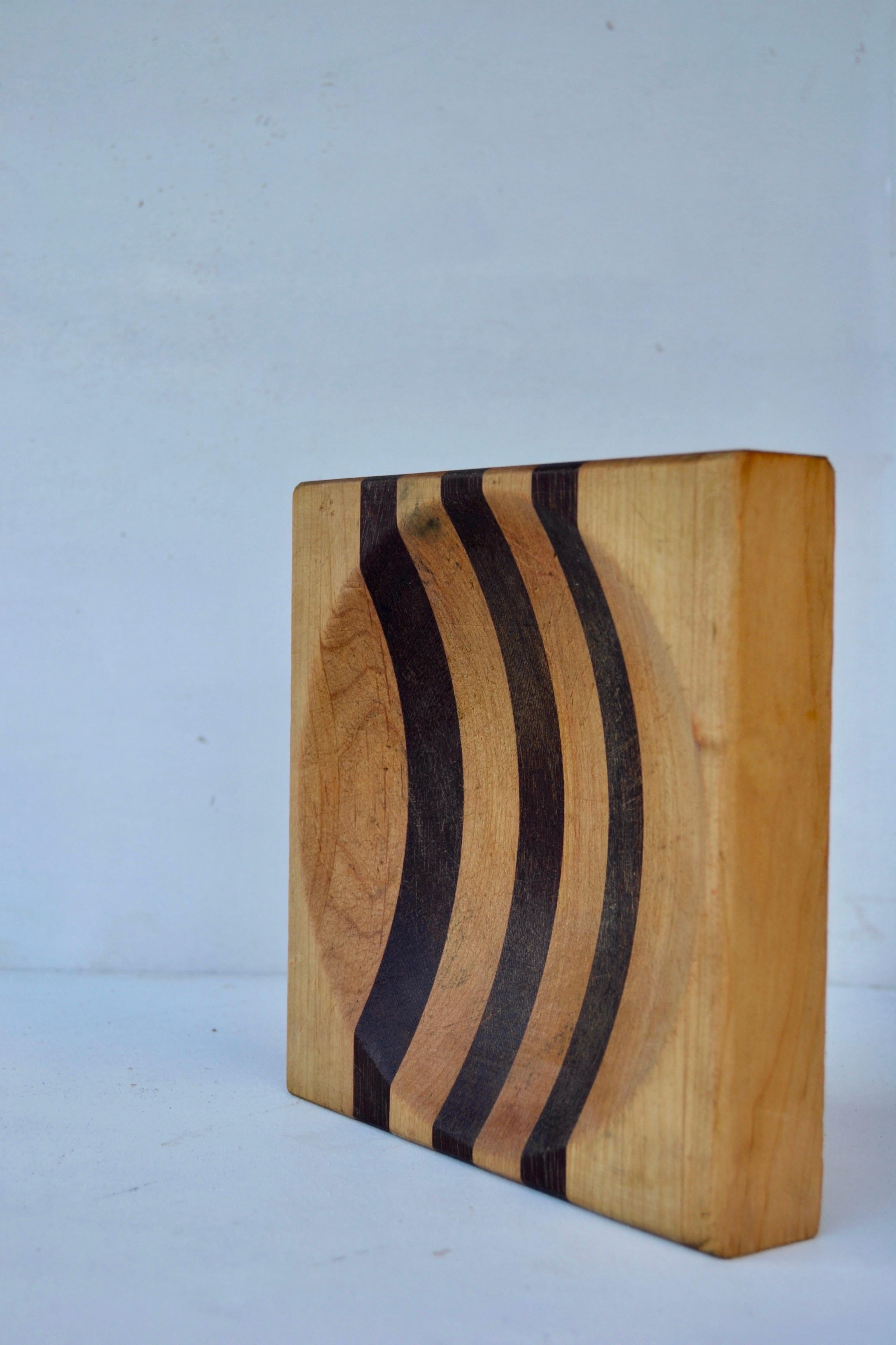 Fine XX secolo Catchall geometrico in legno - Francia - Anni '70 in vendita