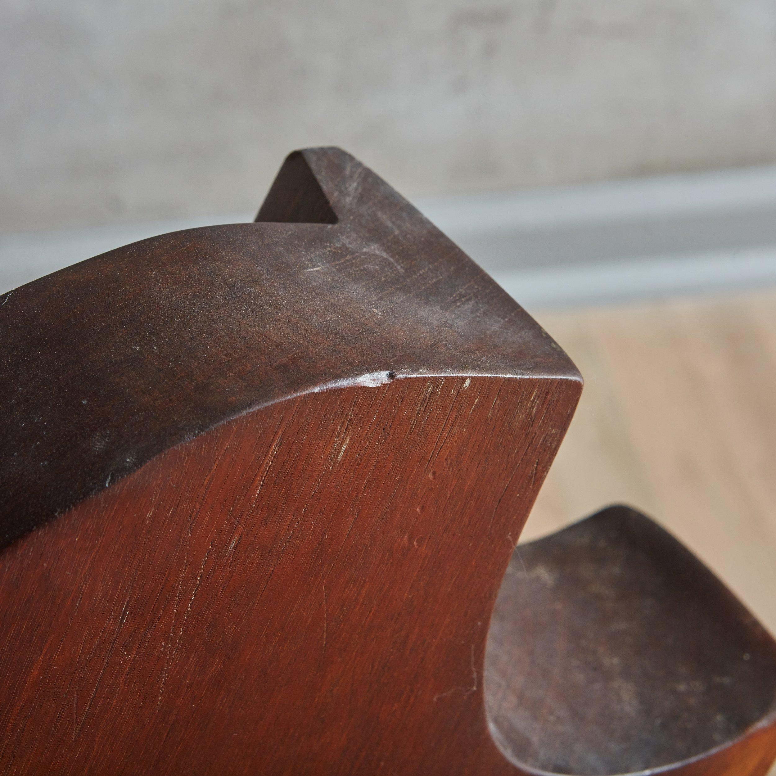 Geometric Wooden Sculpture by Suzanne Sumner, 1970s For Sale 4